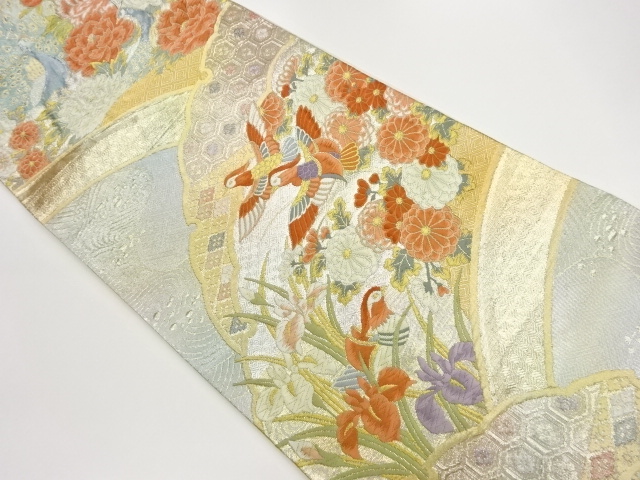 JAPANESE FUKURO OBI / SAGANISHIKI / WOVEN CLASSICAL PATTERN